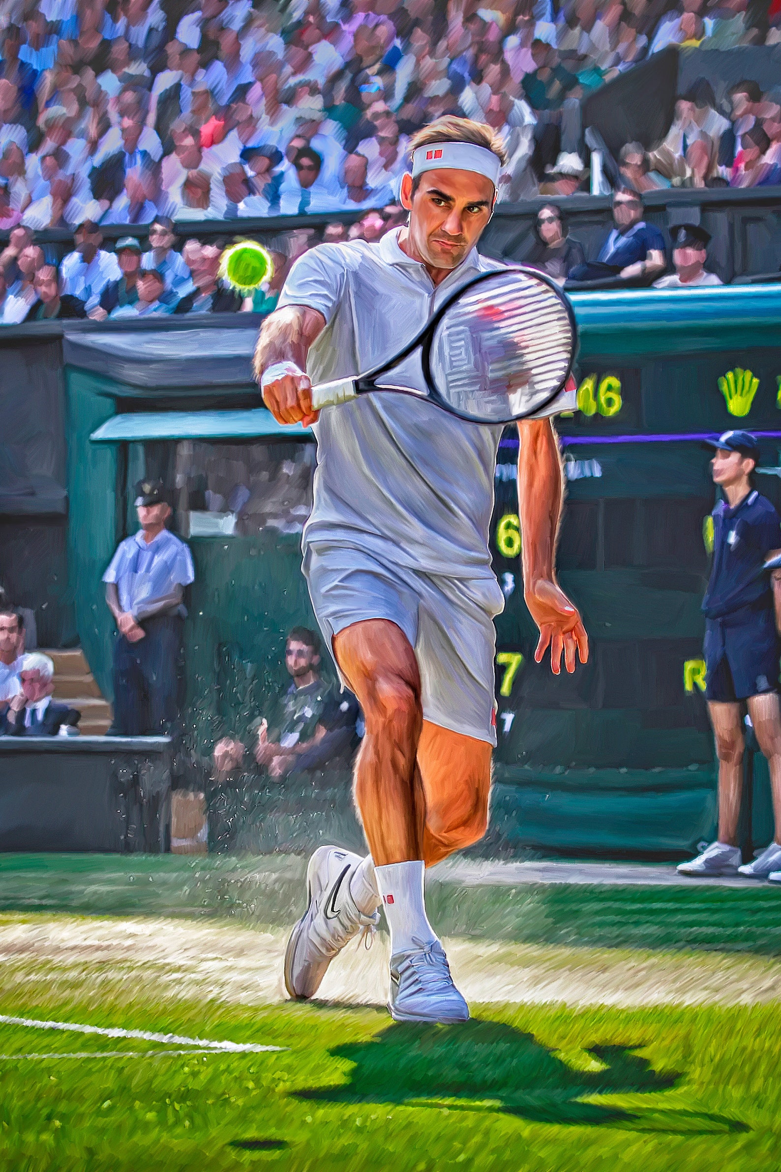 Roger Federer Poster. Wimbledon 2019. Digital Artwork Download Etsy