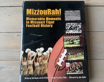 Libro de fútbol americano Vintage MizzouRah! Missouri Tigers / Libro de mesa de centro de Mizzou / Historia del fútbol americano universitario / Decoración de la Universidad de Missouri