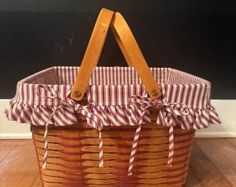 Large Longaberger Oval Waste Basket - Etsy