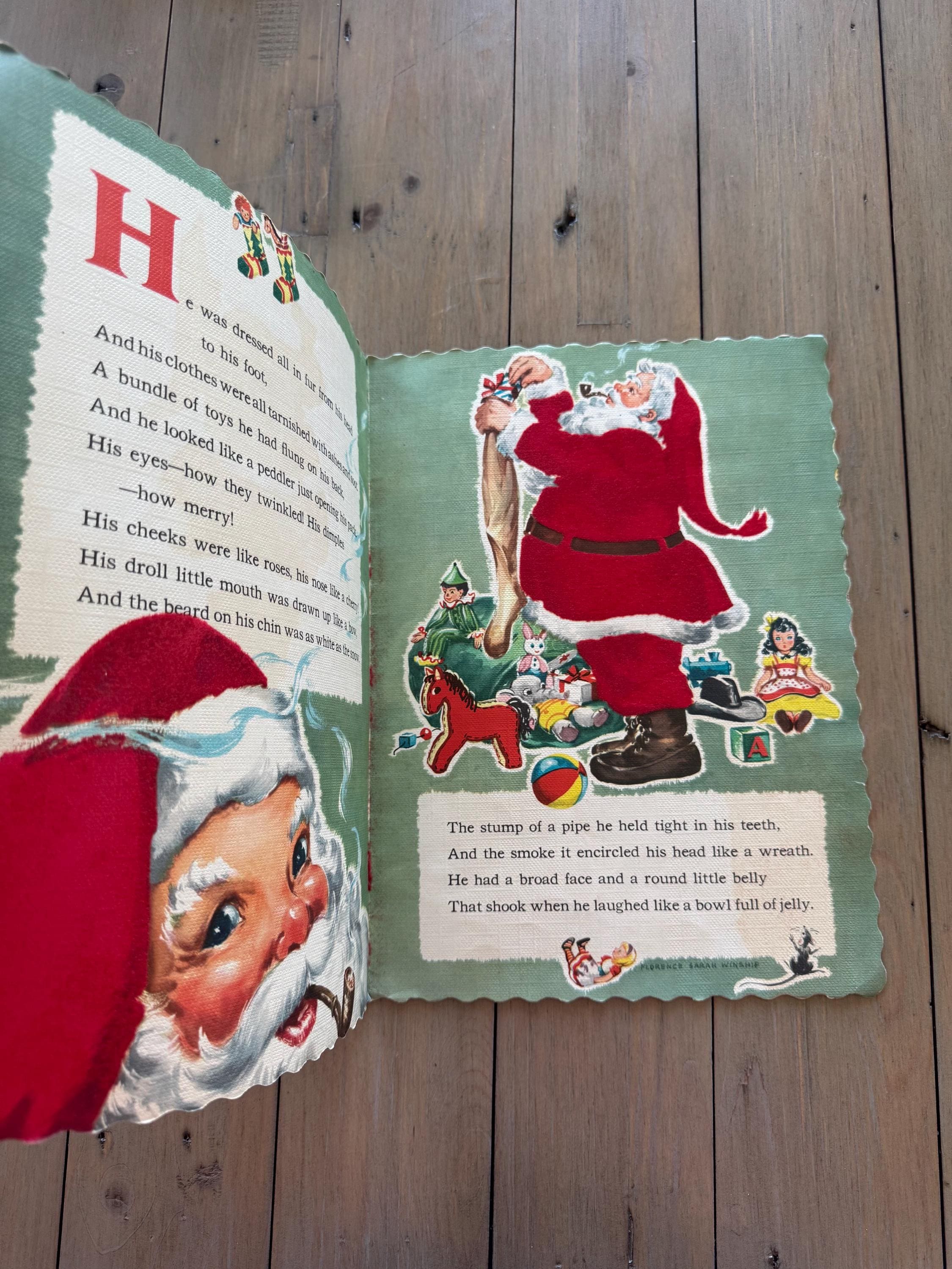 1951 the Night Before Christmas Book | Florence Sarah Winship