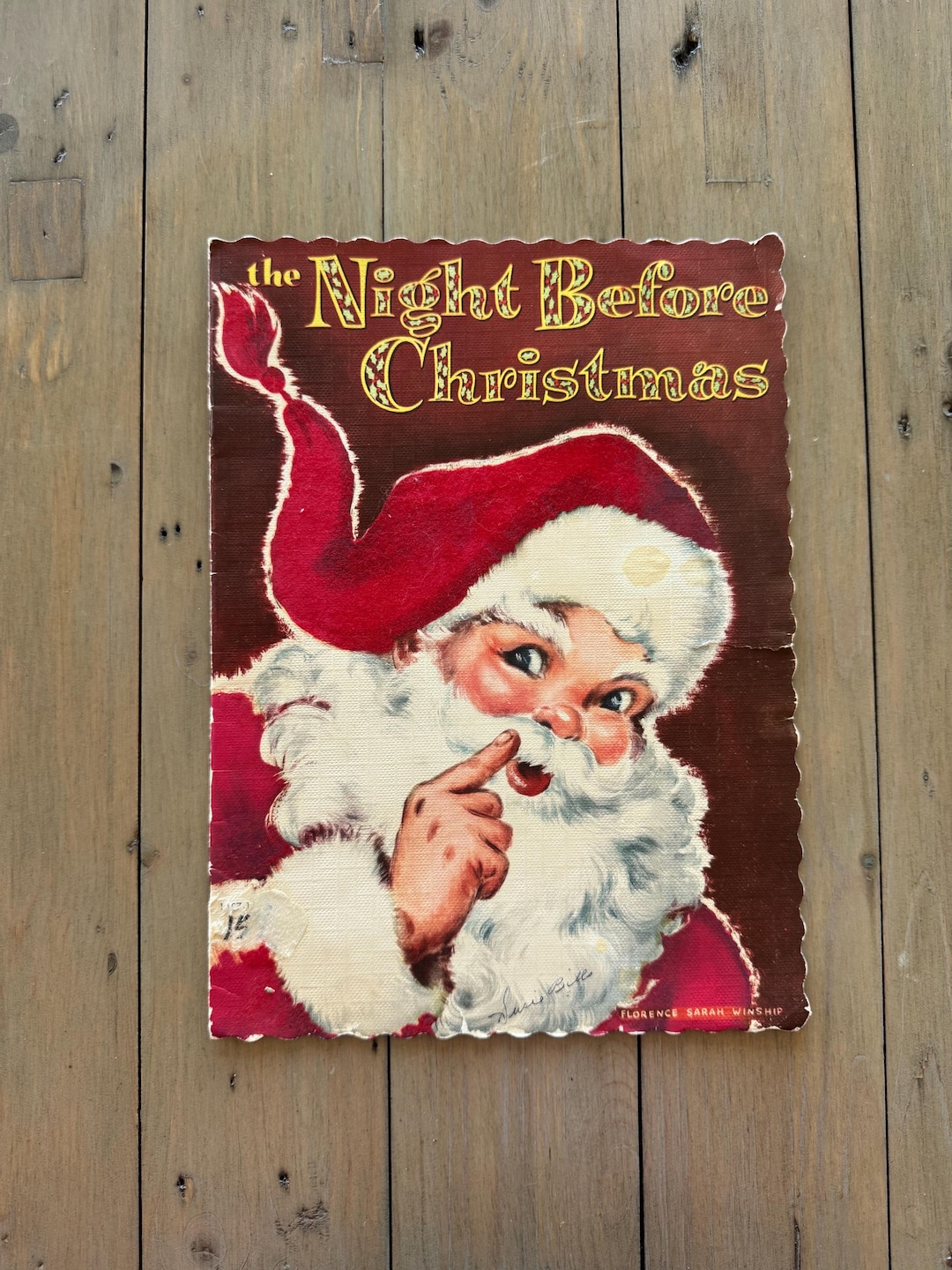 1951 the Night Before Christmas Book | Florence Sarah Winship