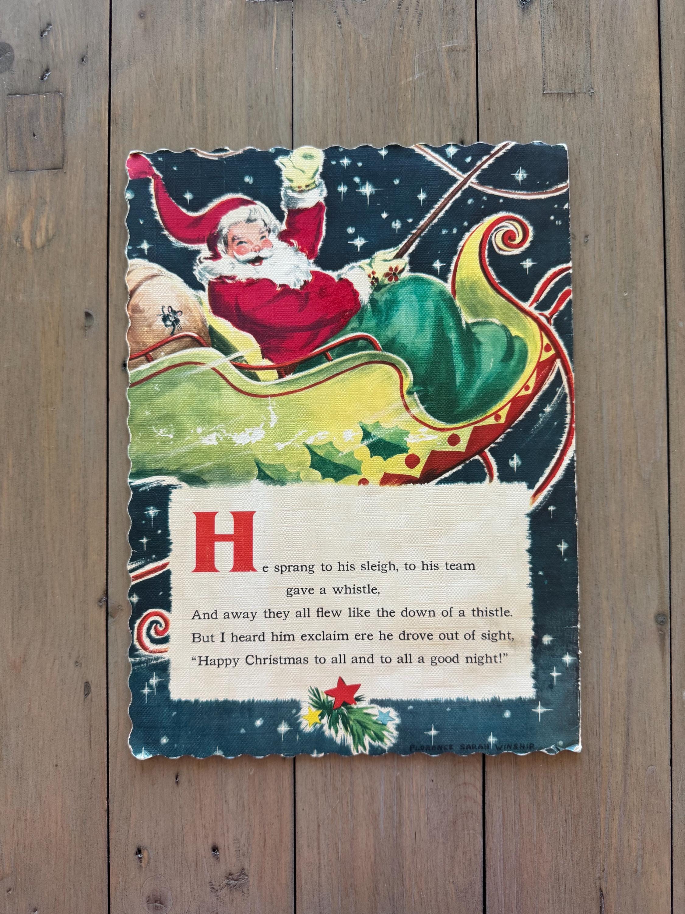 1951 the Night Before Christmas Book | Florence Sarah Winship