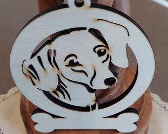 Dackel Weihnachtsschmuck SVG - Laser geschnitten Hundesilhouette (Digitaler Download)