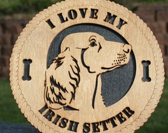 Irish Setter Dog Wall Art / Desktop Tribute Sign – Pet Memorial Decor
