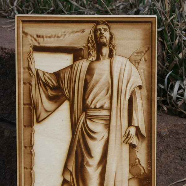 Easter Wall Decor - Jesus Exits His Tomb - Laser Engraved Wall Art (Unique Religious Art/Gift)