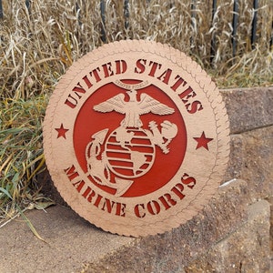 Officially Licensed US Marine Corps Eagle, Globe and Anchor - USMC gift - Marine Corps Wall Art - Marine Veteran gift - Marine EGA