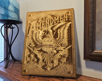 2nd Amendment Eagle Right To Bear Arms Wall Art - Patriotic Wall Decor