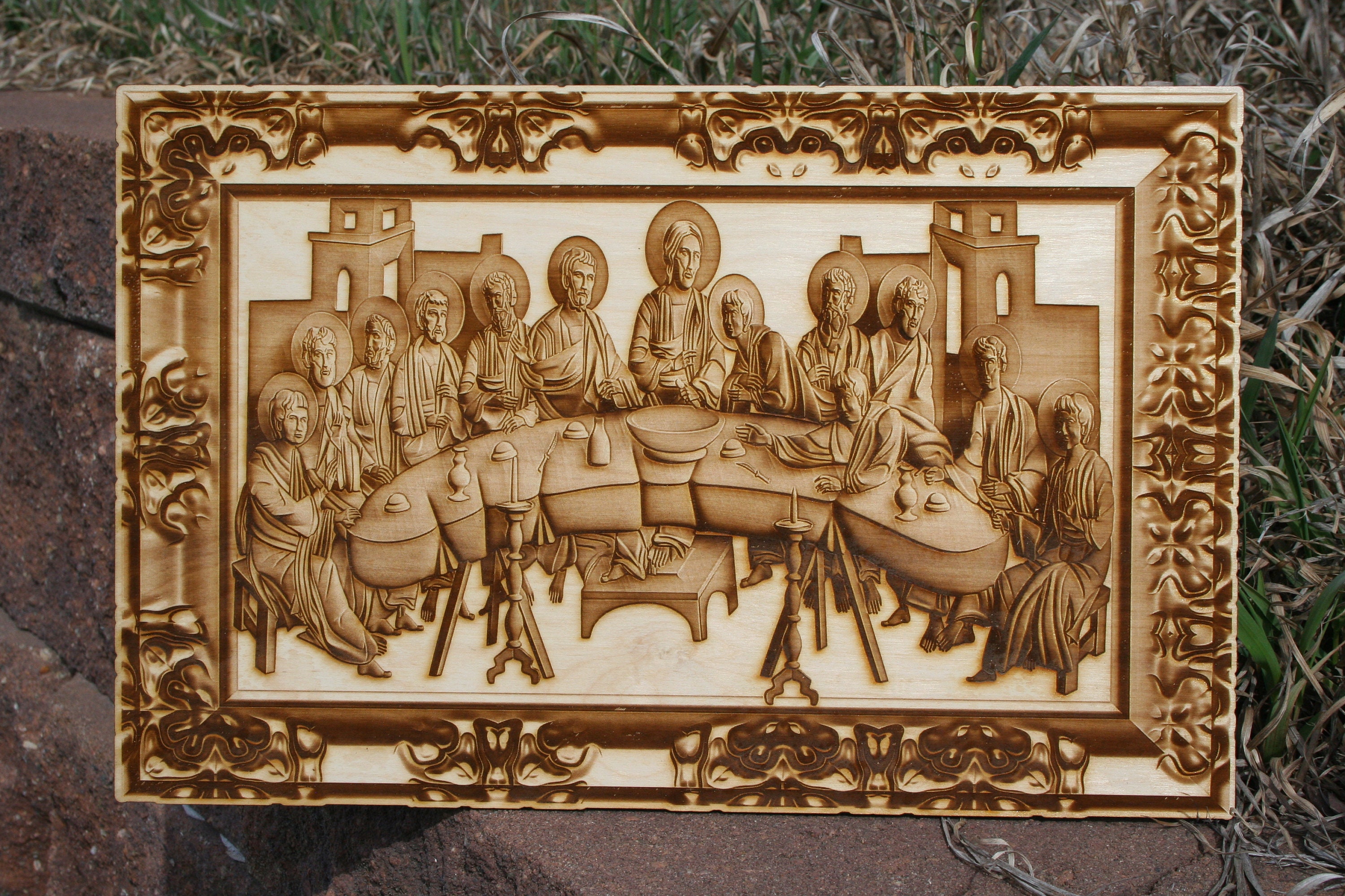 Rustic Last Supper The Last Supper Modern Rustic Last Supper Art Christian Home Decor ...