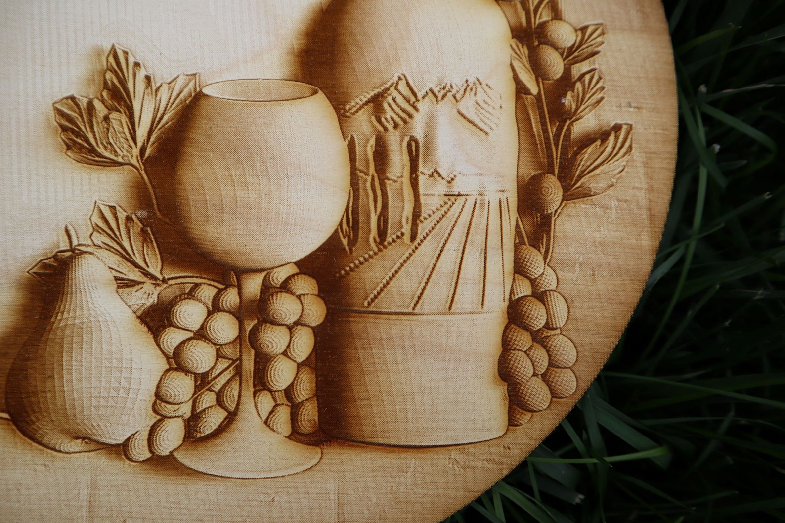 Fruit and Wine Laser Engraved Wall Art / Wall Decor Etsy