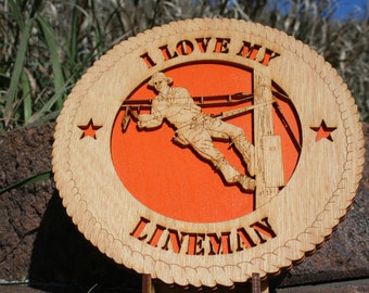 Lineman Tribute Wall Art – Electrical Worker Gift - USA Made