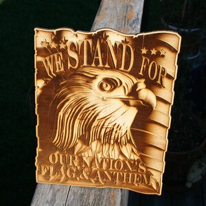 We Stand For Our Nations Flag & Anthem - Veterans Gift - Gift for Him - Patriotic - Wall Art - Wall Decor - Patriotic Home Decor