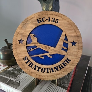 KC-135 Stratotanker Aircraft Tribute, Destop/Wall Art, KC-135 refueling plane, KC-135 Plaque, Stratotanker Gift, Military Wall Art