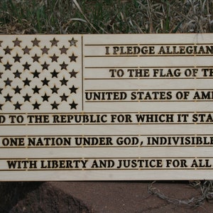 The American Pledge of Allegiance - Laser Engraved Wall Art/Wall Decor