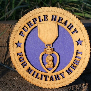 Purple Heart Tribute Medallion - American Armed Forces - American&#39;s Injured / Killed in Battle - Military Tribute - Military Award
