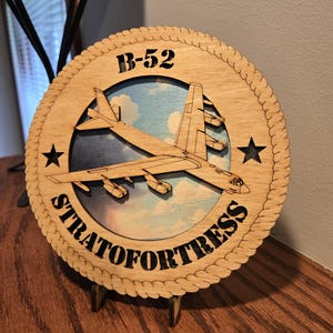B-52 Bomber Desktop/Wall Tribute - BUFF Art - Air Force Veteran - Bomber Collectible - Gift for Veteran - Veteran Man Cave Display