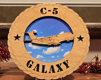 C-5 Galaxy Wall Art / Shadow Box Tribute Plaque - Military Airlift Command