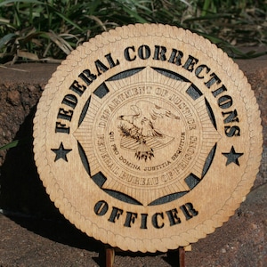 Federal Corrections Officer Laser Engraved Tribute - Corrections Bureau - Corrections Officer - Safety Officer Gifts - Federal Law Officer