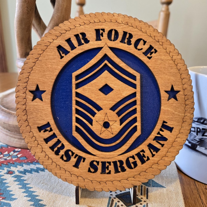 Sergeant Border US Air Force First Sergeant Wall Art / Desktop Tribute Plaque - Etsy
