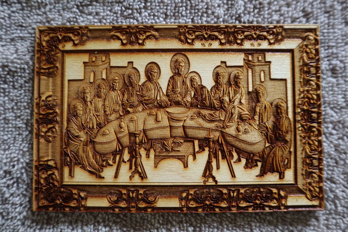 The Last Supper Laser Engraved Refrigerator Free Etsy