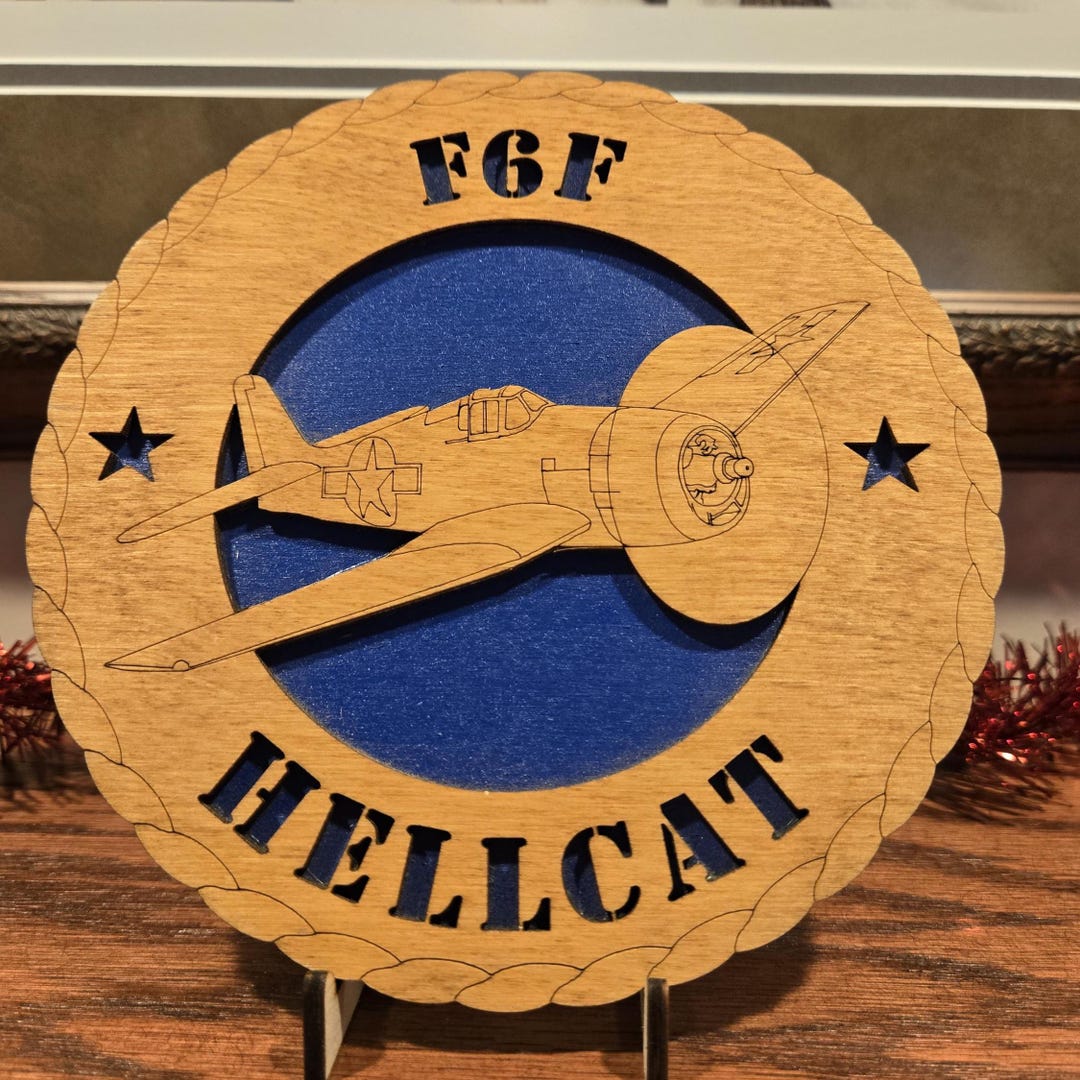 F6F Hellcat Fighter Wall Art / Desktop Tribute - F6F Collectible - Man ...