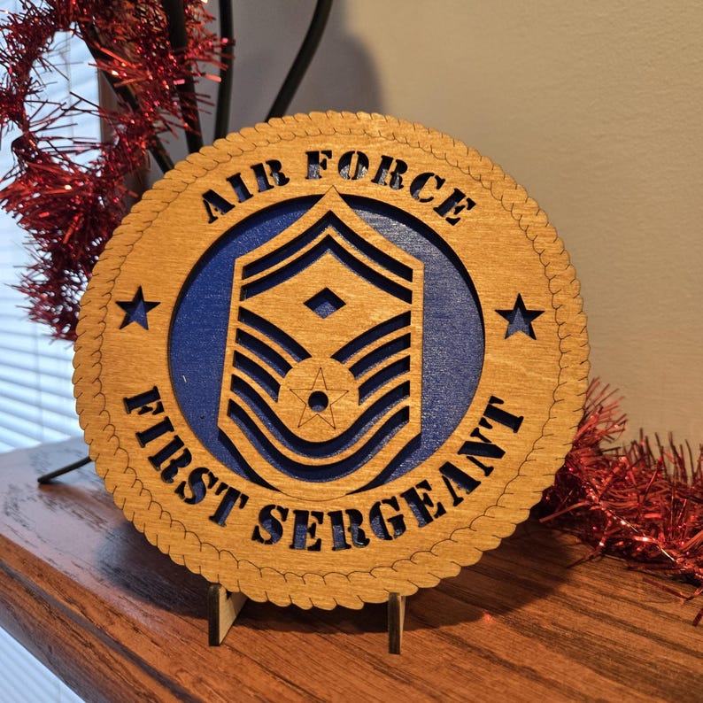 US Air Force First Sergeant Wall Art / Desktop Tribute Plaque - Etsy
