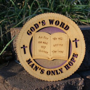 God&#39;s Word Man&#39;s Only Hope - Christian Faith - Christian Home Decor - Gifts for Her - Gifts for Him - Christian Wall Art - Inspirational