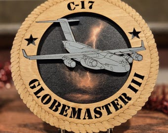 C-17 Globe Master III Wall Art / Shadow Box Tribute Plaque - Military Airlift Command