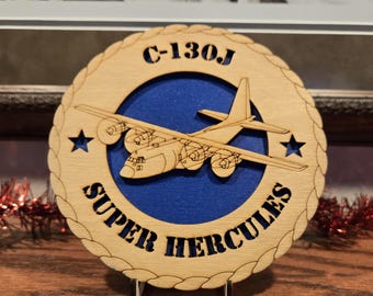 C-130J Super Hercules Wall Art / Shadow Box Tribute Plaque - Military Airlift Command
