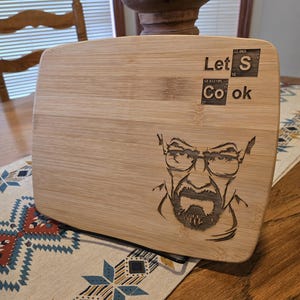 Let's Cook Charcuterie Board - Kitchen Decor - Housewarming Gift - Funny Cutting Board - Cheese Board - Meat Tray - Party Tray