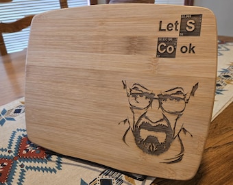 Let's Cook Charcuterie Board - Laser Engraved Bamboo Cheese Board