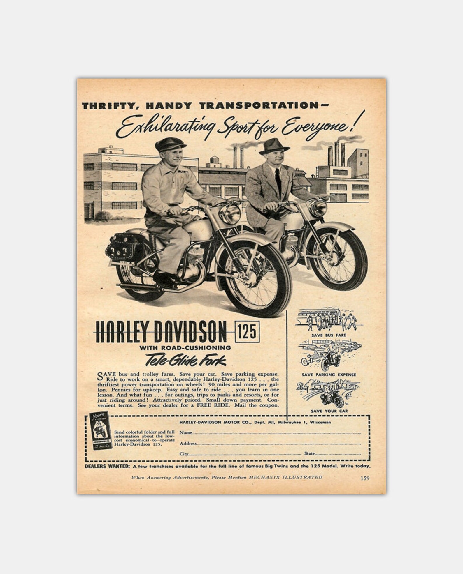 Harley Davidson Vintage Poster Harley Davidson 50x70 Poster Etsy