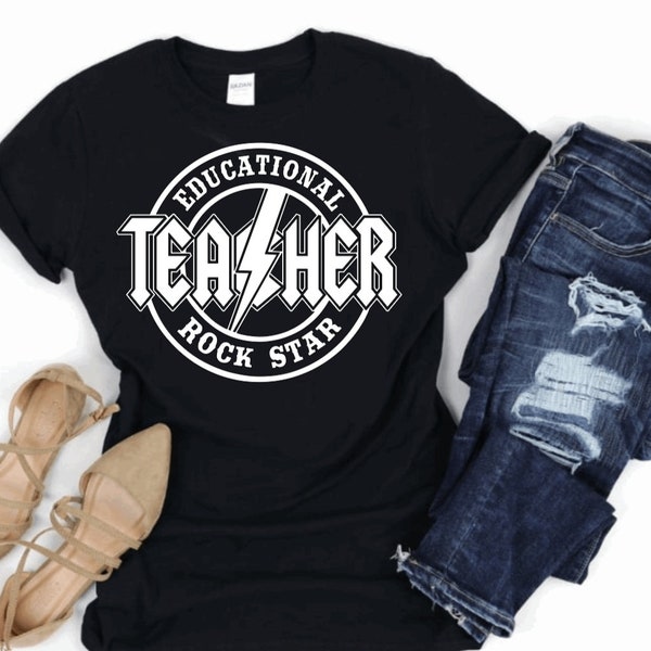 Educational rockstar, Teacher gift, Teacher rockstar, Rock star teacher, Educational teacher, gift for teachers, teacher shirts