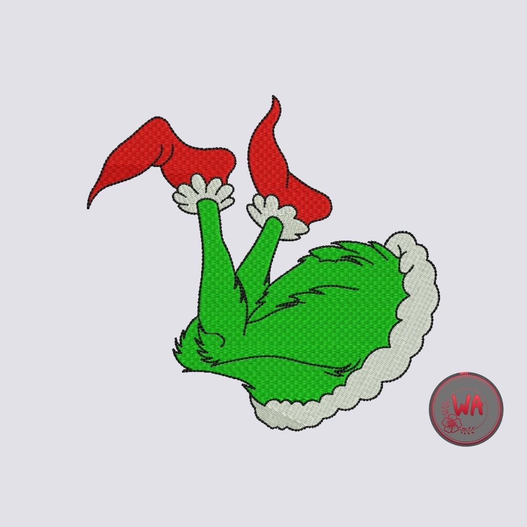 Grinch Feet Embroidery Design, Grinch Feet and Butt Machine Embroidery