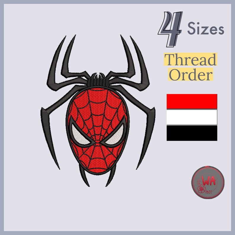 Spiderman Machine Embroidery Design Spiderman Face With Etsy