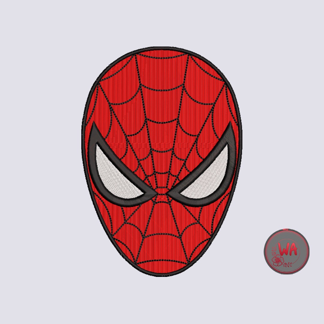 Spiderman Face Embroidery Designs Spiderman Embroidery - Etsy Hong ...