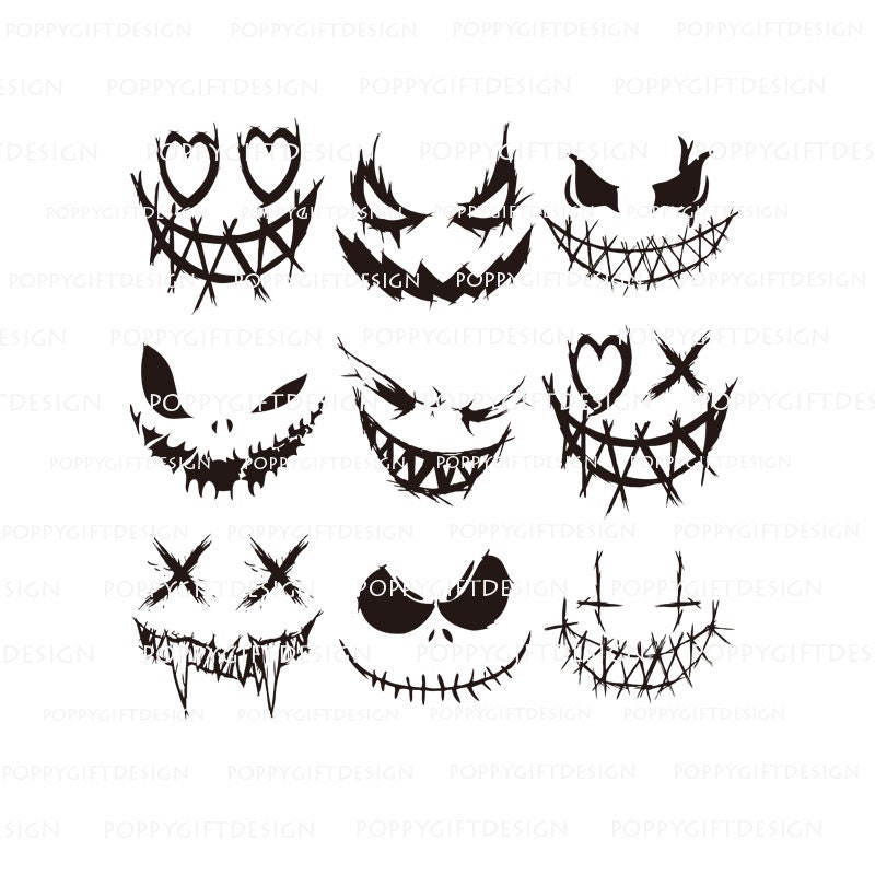 Scary Smile for Halloween Face Graphic by IrynaShancheva · Creative Fabrica