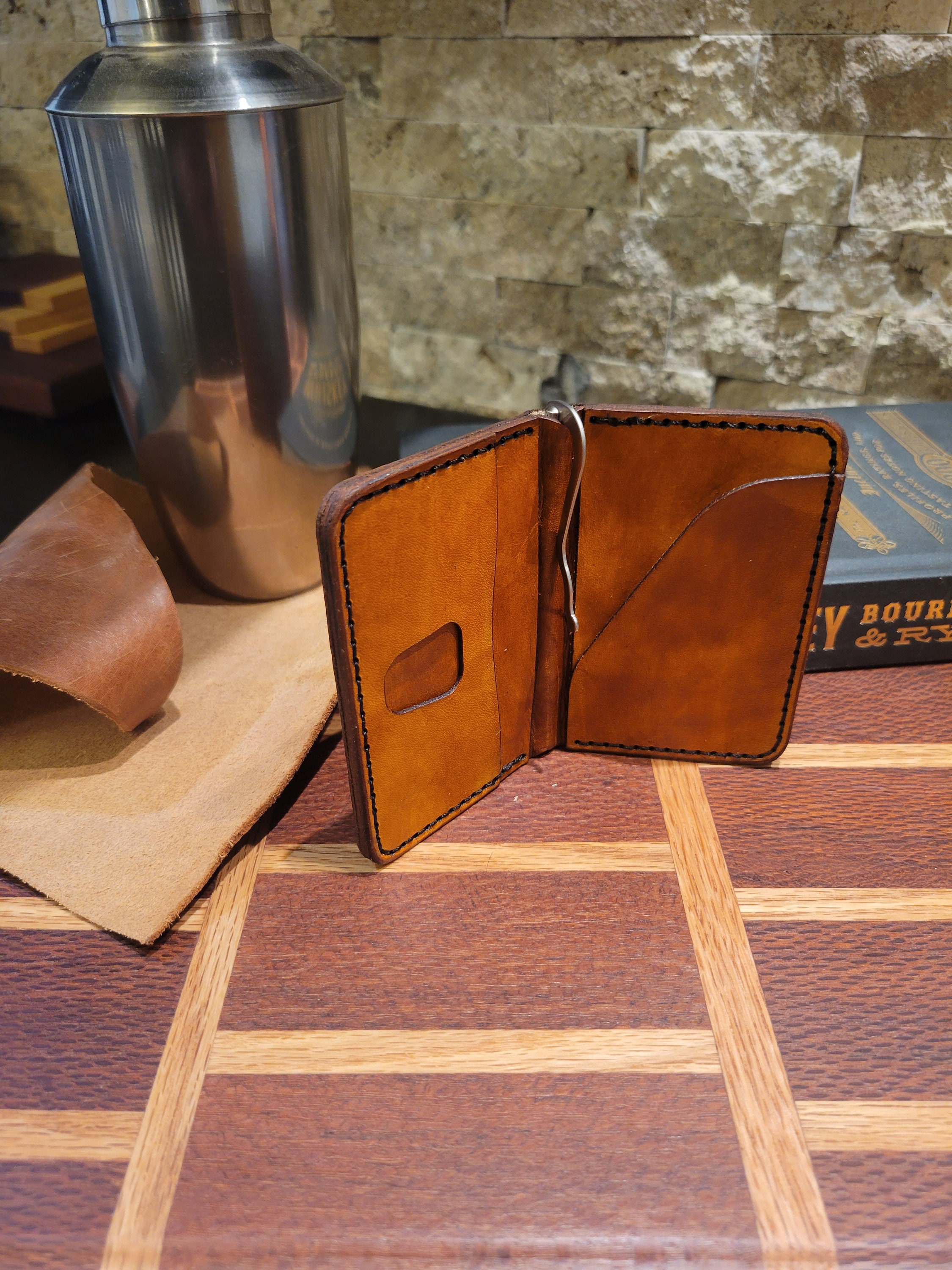 Bifold Minimalist Wallet Etsy