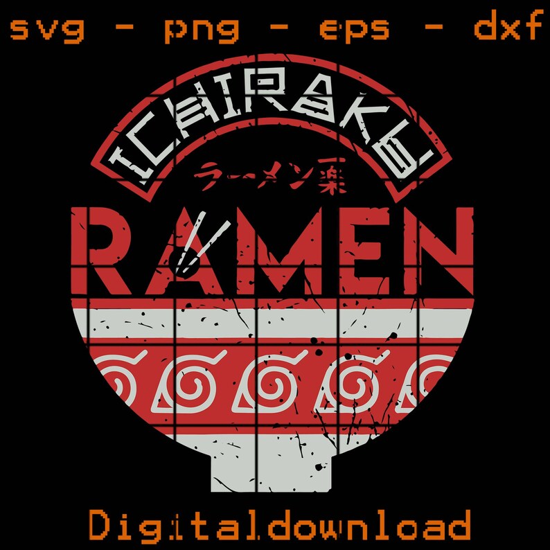 Naruto Shippuden Ichiraku Ramen SVG PNG EPS DXf Digital | Etsy