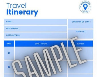 Digital Travel Itinerary Planner - *Instant Download*