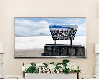 Frame Tv Artwork *Instant Download*  Bonneville Salt Flats Salt Lake City Utah