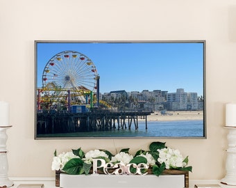 Frame TV Art *Instant Download* - Santa Monica Pier California