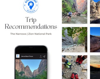 Zion National Park / The Narrows Hike Recommendations *Instant Download* *Digital Download*