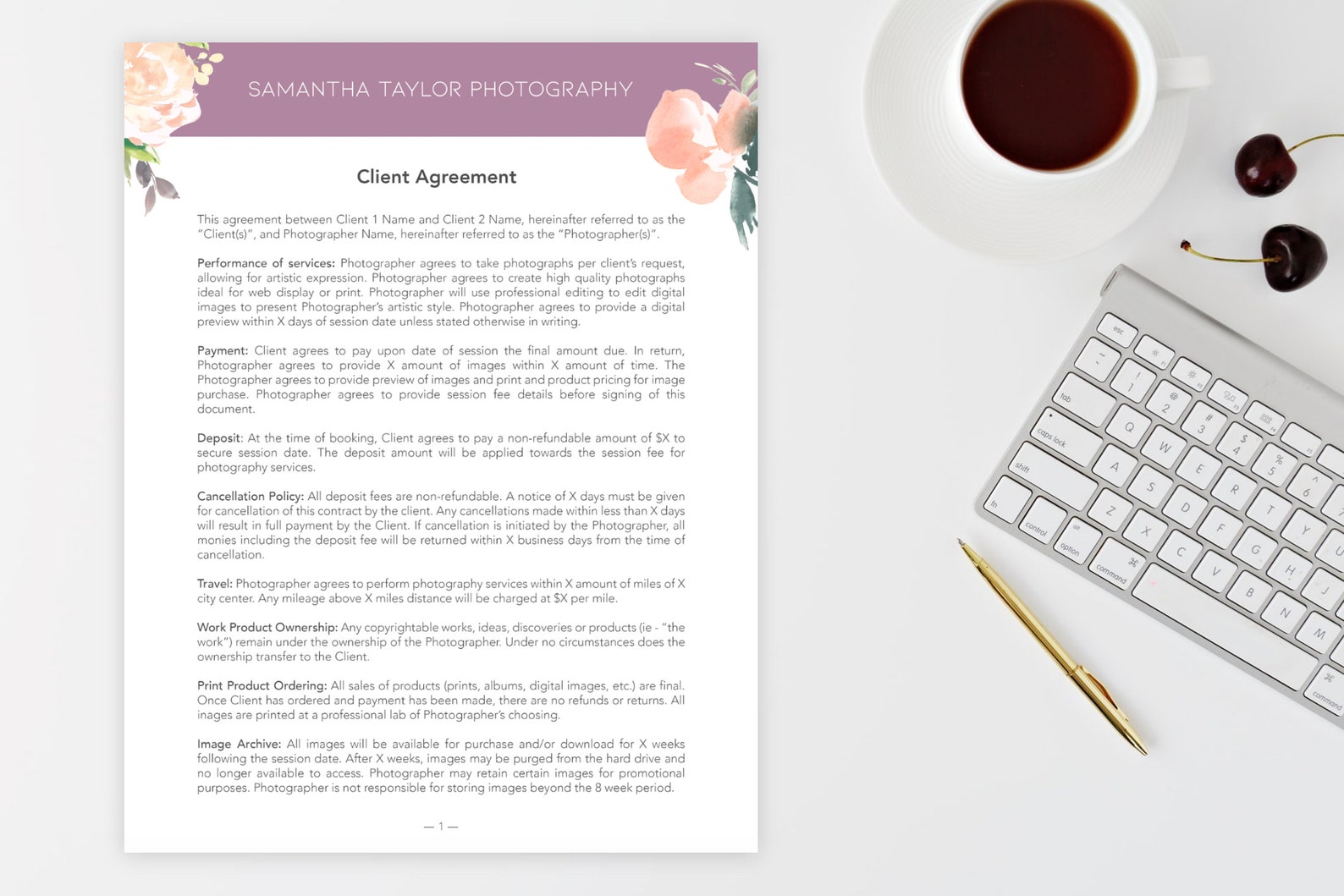 Photography Template Bundle Photography Client Contract | Etsy