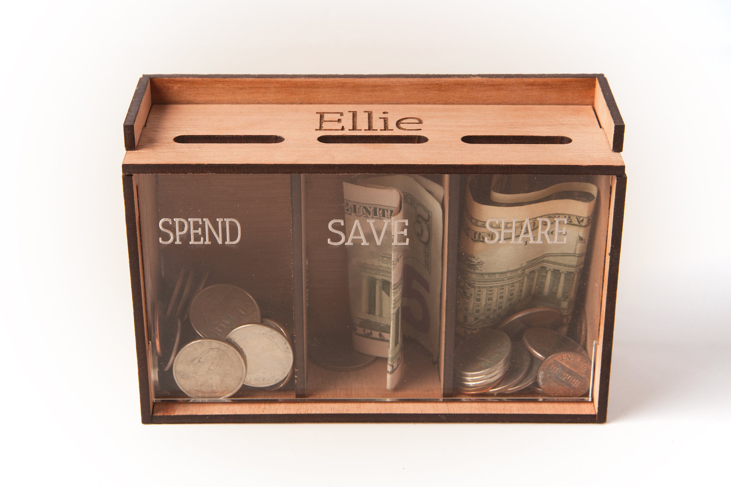 Cute Pig Shaped Saving Box Money Box Clear Money Saving Jar