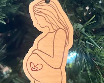Pregnancy Celebration Ornament with Heart - Unique Keepsake for Expectant Moms- 2023 Mom To Be