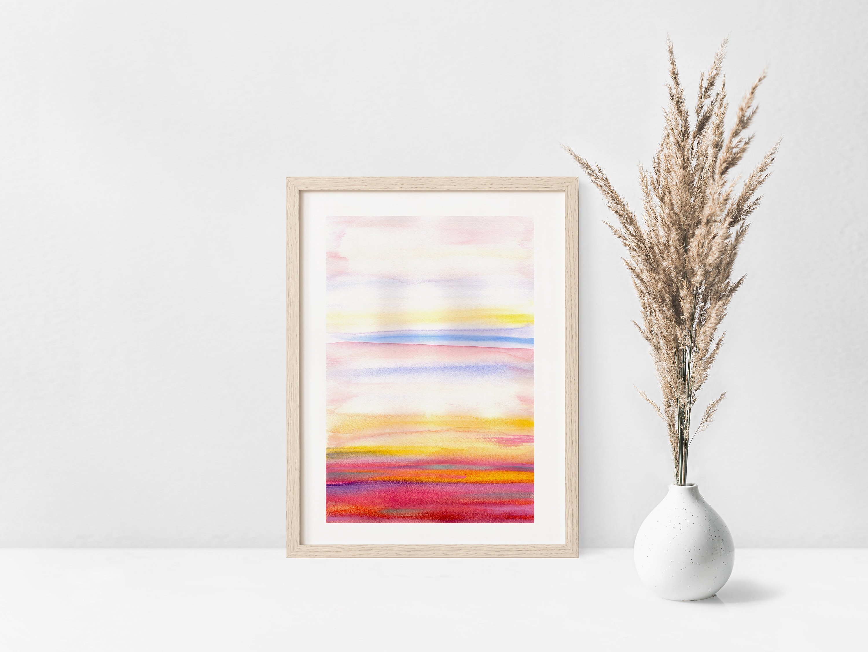 Watercolor Painting Wall Art Print Landscape Colorful Art Etsy UK