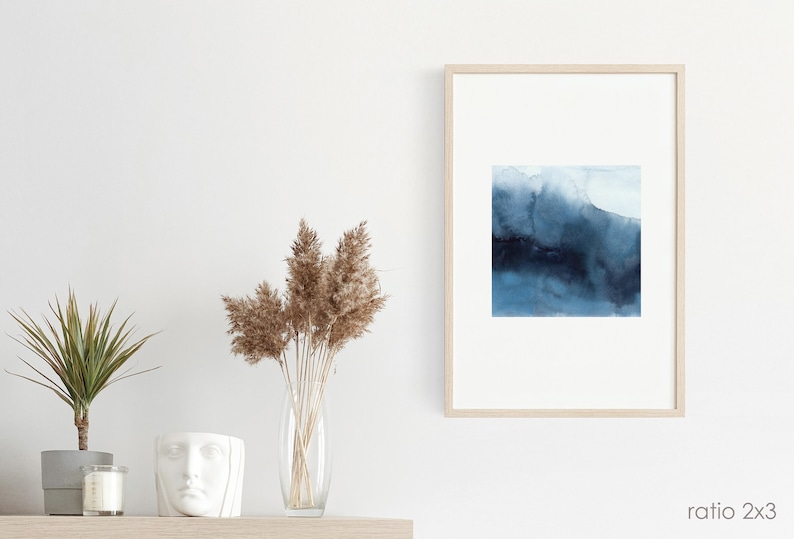 Minimalist Watercolor Painting Wall Art Print Minimalist Etsy