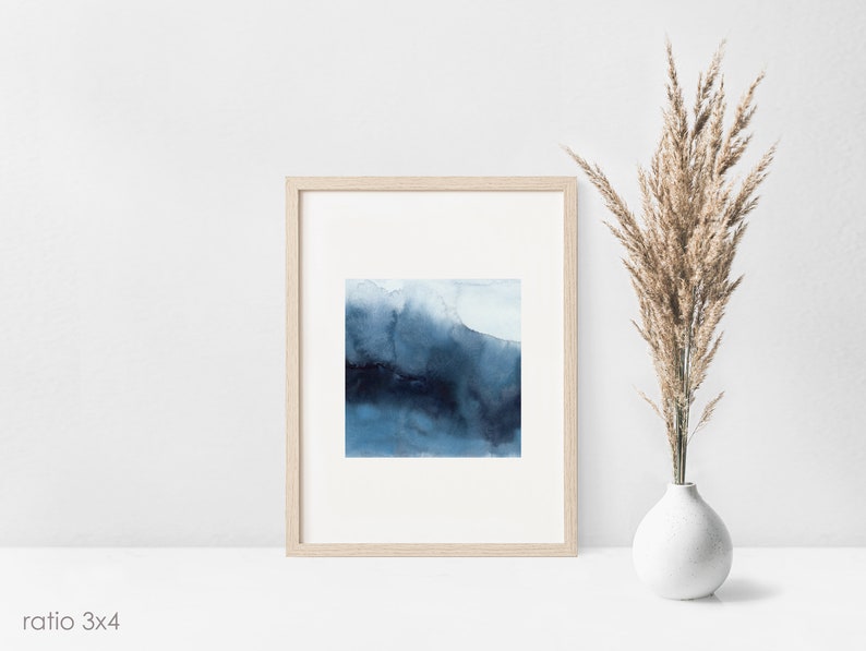 Minimalist Watercolor Painting Wall Art Print Minimalist Etsy