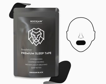 ROCKJAW® Premium Looksmaxxing Nasaletics® Sleep Tape | Nasal Breathing, Controls Snoring, Facial Structure, Tongue Posture, Comfy Adhesion