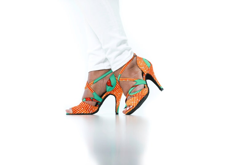 Queen Sheba Dance Heels Salsa Kizomba Shoes Ankara Shoes Etsy